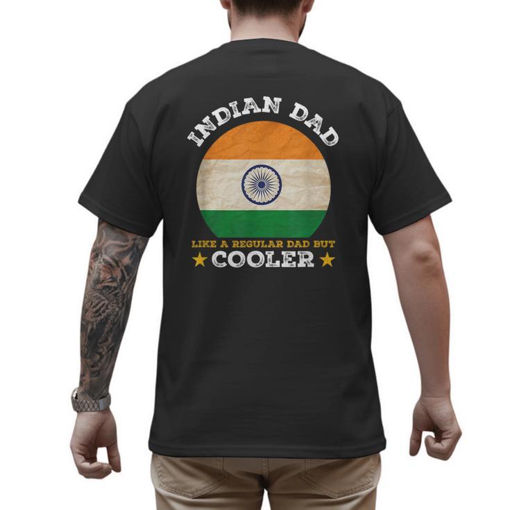 Best Indian Dad Ever Father's Day India Flag Pride Men's Back Print T-Shirt