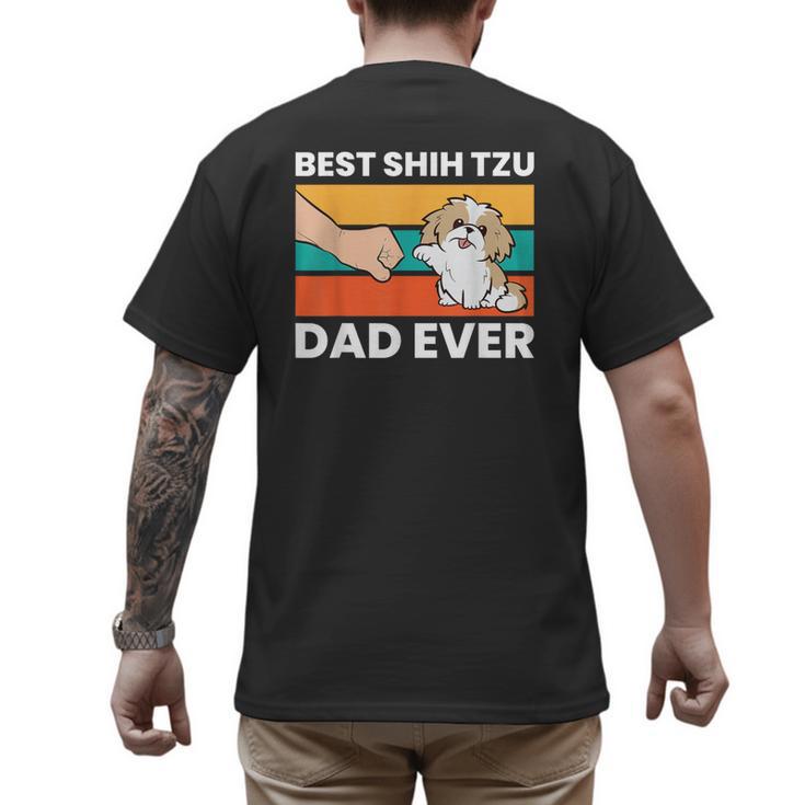 Best Shih Tzu Dad Ever Shih Tzu Men's Back Print T-Shirt