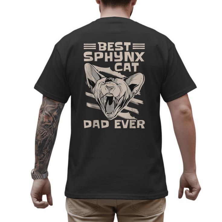 Best Sphynx Cat Dad Ever Apparel For Animal Lover Men Women Men's Back Print T-Shirt
