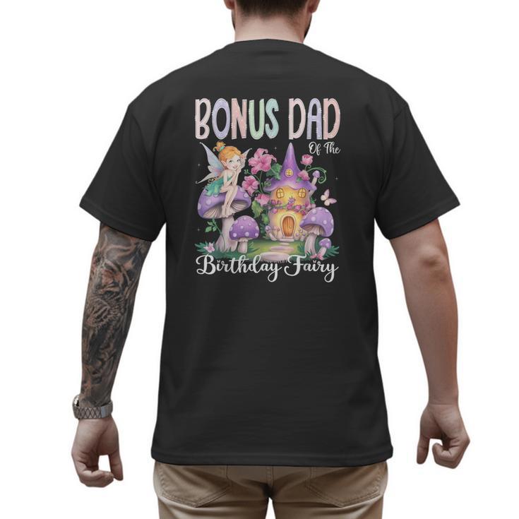Bonus Dad Of The Birthday Fairy 1St Birthday Girl Party Men's Back Print T-Shirt