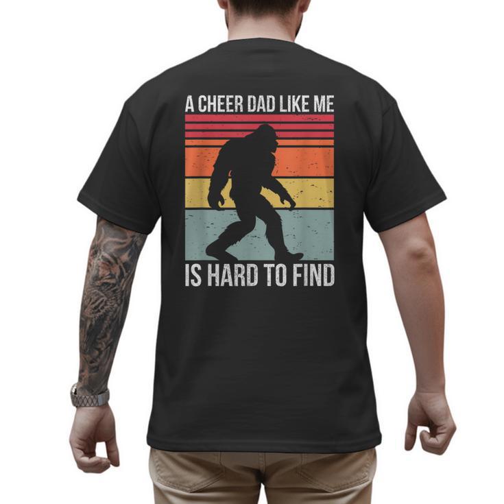 Cheer Dad Cheerleading Bigfoot Men's Back Print T-Shirt