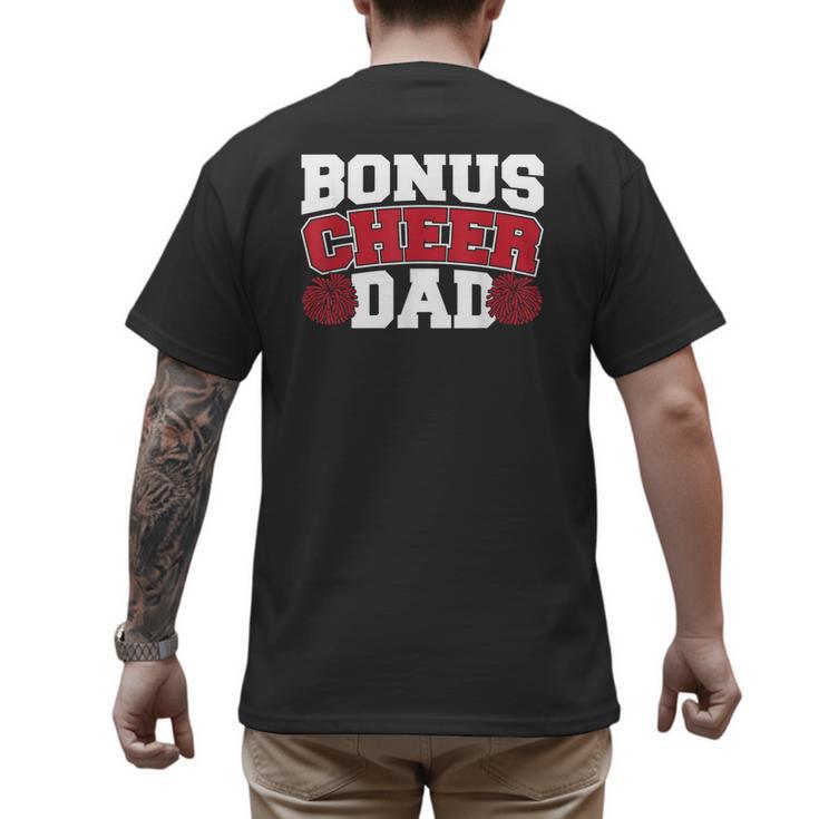 Cheer Stepdad Bonus Cheer Dad Red Men's Back Print T-Shirt