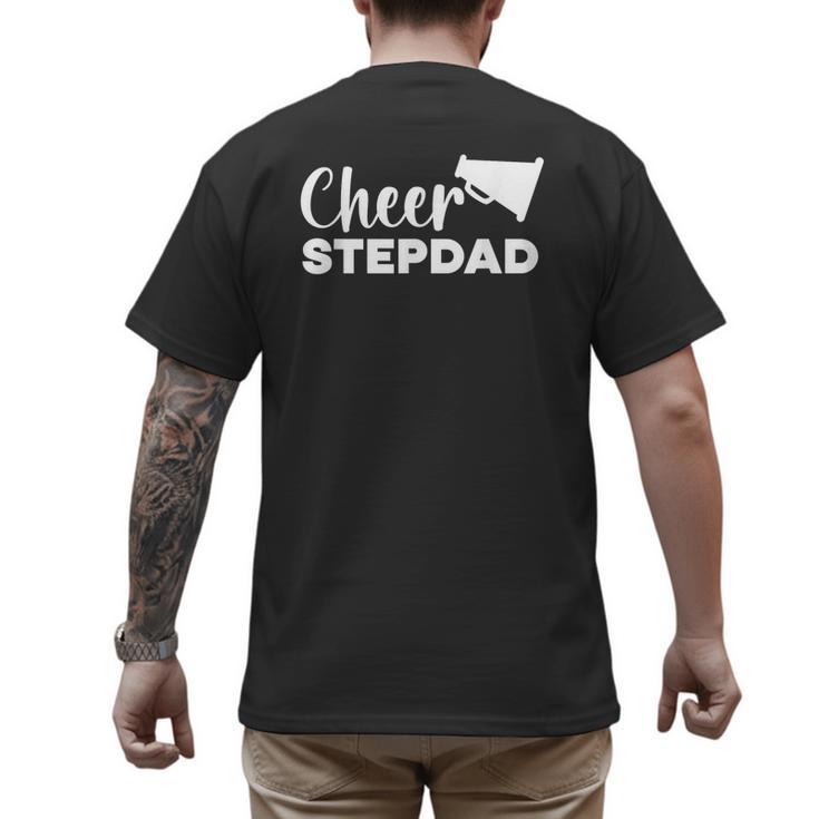 Cheer Stepdad Cheerleading Step Dad Cheerleader Stepfather Men's Back Print T-Shirt