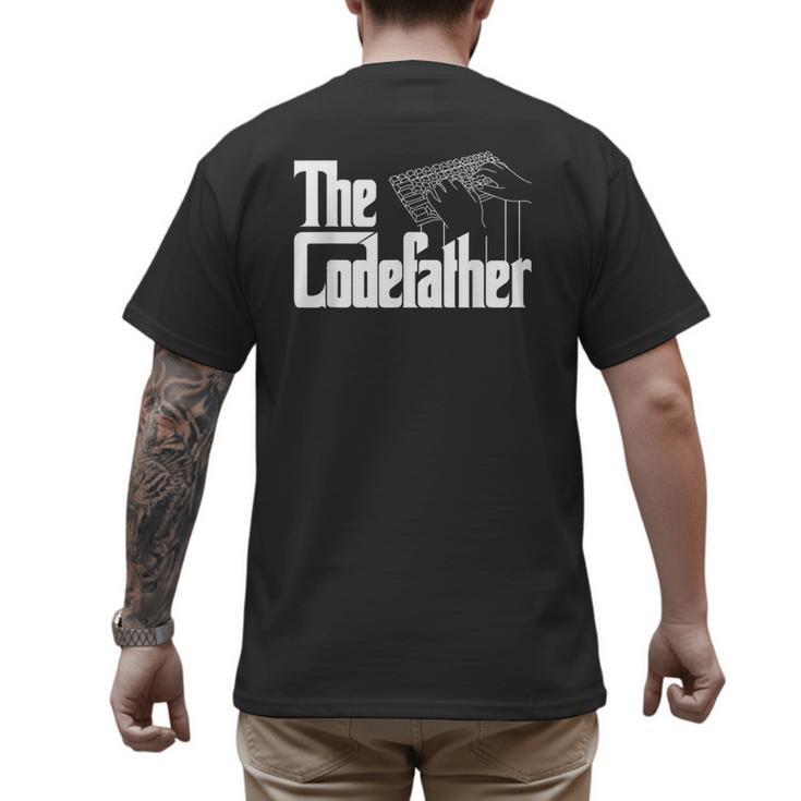 The Code Father Computer Coder Dad Programmer Men's Back Print T-Shirt