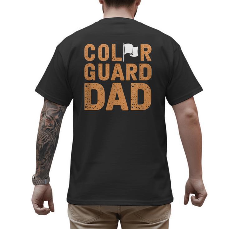 Color Guard Dad Flag Flipping Father Men's Back Print T-Shirt