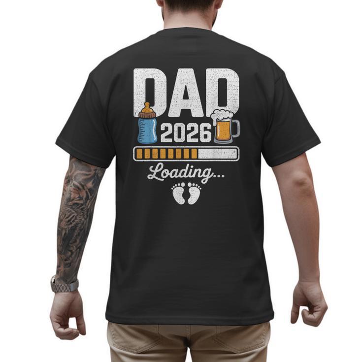 Dad 2026 Loading Expecting New Baby Announcement Men Men's Back Print T-Shirt