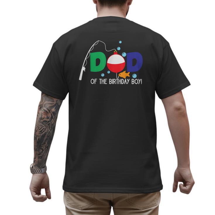 Dad Of The Big One Fishing Boy First Birthday Ofishally Men's Back Print T-Shirt