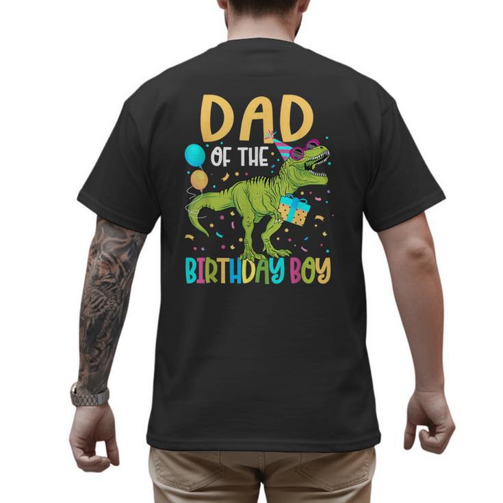 Dad Of The Birthday Boy Family Matching Dinosaur Squad Men's Back Print T-Shirt
