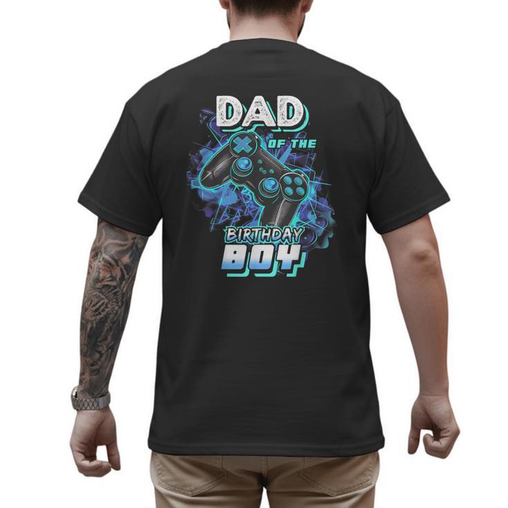 Dad Of The Birthday Boy Matching Video Game Birthday Party Men's Back Print T-Shirt
