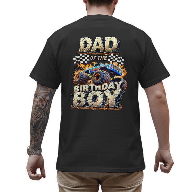 Dad Of The Birthday Boy Monster Truck Family Matching Party Men's Back Print T-Shirt