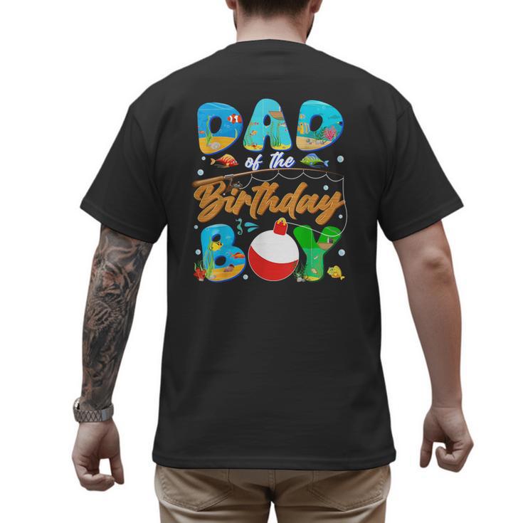 Dad Of The Birthday Boy Ofishally One Family Matching Party Men's Back Print T-Shirt