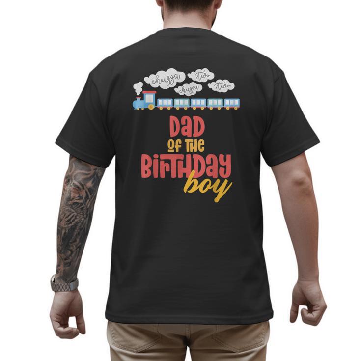 Dad Birthday Boy Train I'm 2 Two Yr Old Chugga Engine Men's Back Print T-Shirt