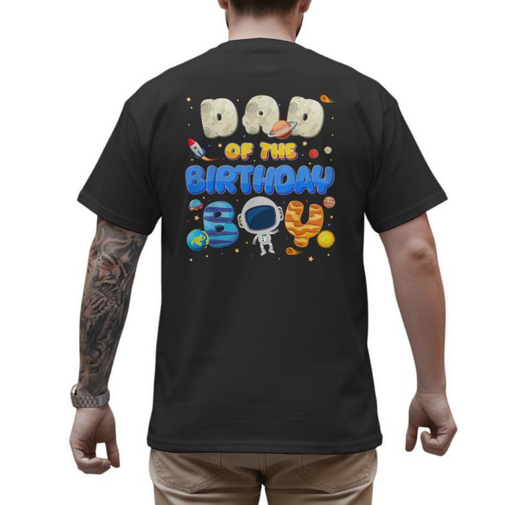 Dad Of The Birthday Boy Two The Moon Space Family Matching Men's Back Print T-Shirt