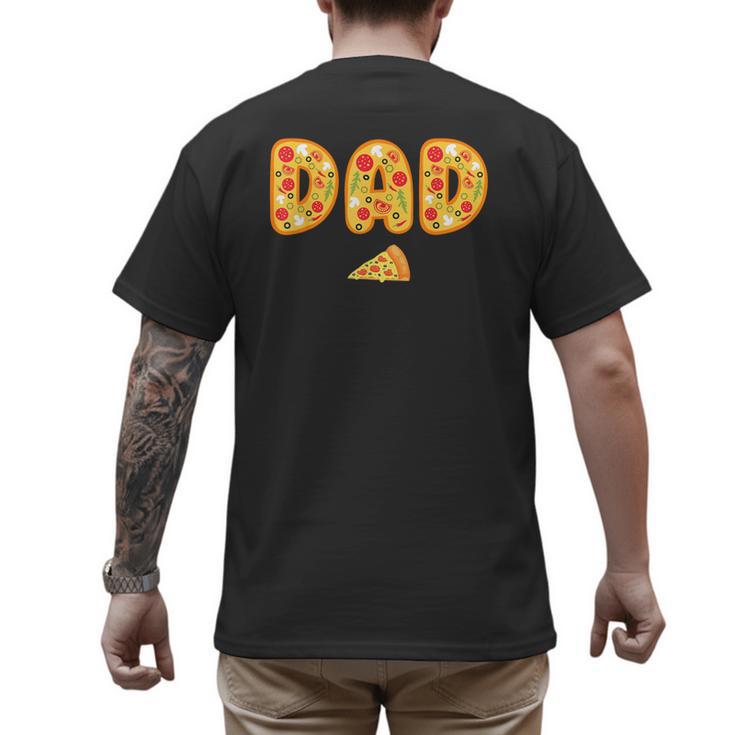 Dad Daddy Matching Birthday Squad Crew Pizza Family Men's Back Print T-Shirt