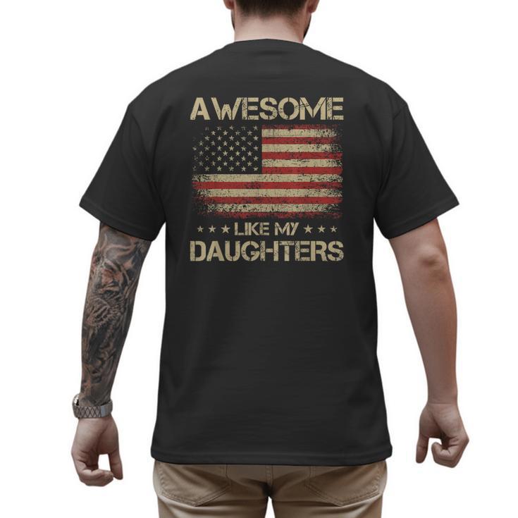 Dad From Daughter Awesome Like My Daughters Men's Back Print T-Shirt