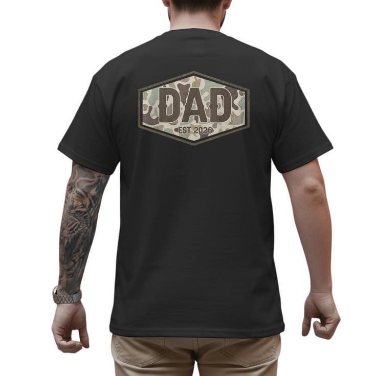 Dad Est 2026 Logo Father 2026 Loading New Dad 2026 Men's Back Print T-Shirt