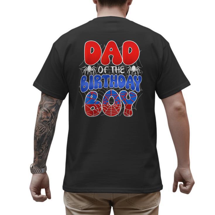 Dad And Mom Birthday Boy Spider Family Matching Men's Back Print T-Shirt