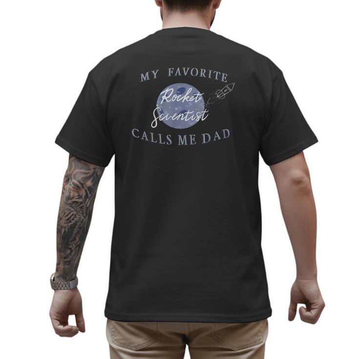 Dad Rocket Scientist Men's Back Print T-Shirt