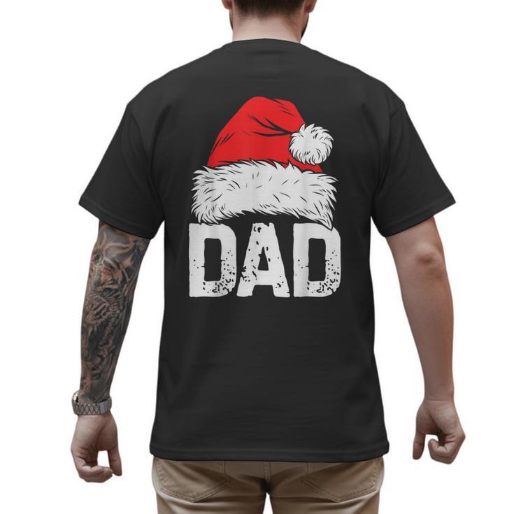 Dad Santa Christmas Family Matching Pajamas Papa Xmas Father Short Sleeve Men's Back Print T-Shirt