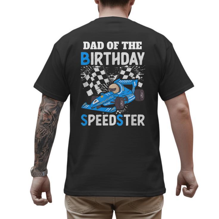 Dad Shirt Two Fast Two Curious Racing Cars Birthday Men's Back Print T-Shirt