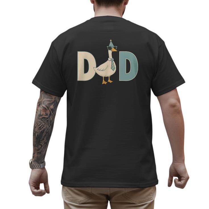 Dad Silly Goose 1st Birthday Family Matching Pocket Men's Back Print T-Shirt