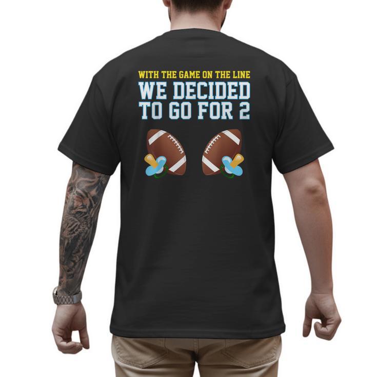 Dad Of Twins TShirt Men's Back Print T-Shirt