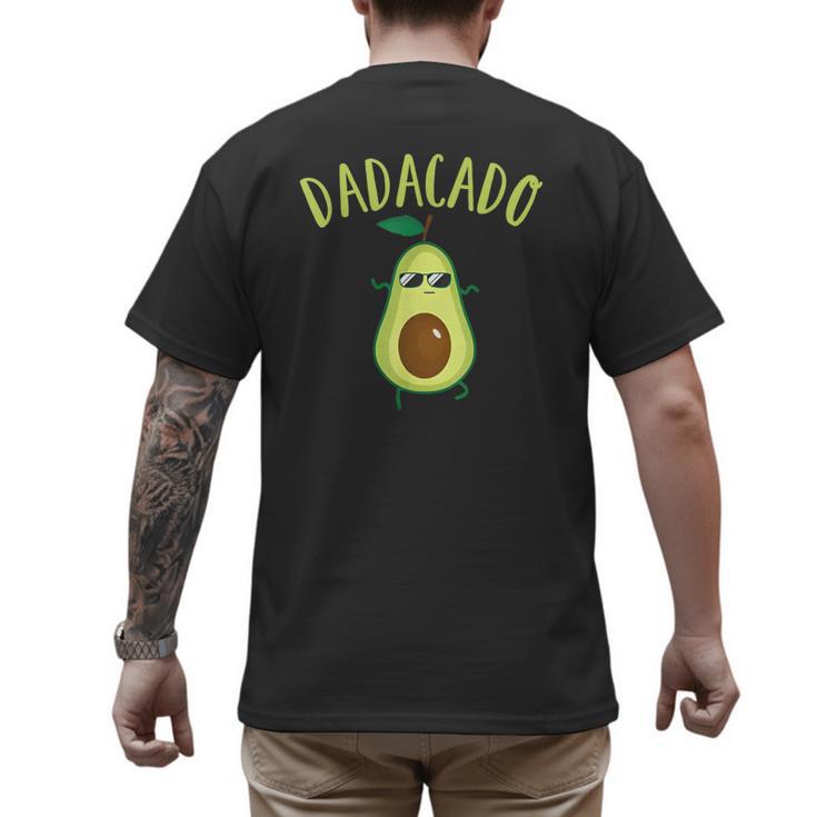 Dadacado Cute Daddy Avocado Pregnant Dad Father Day Men's Back Print T-Shirt
