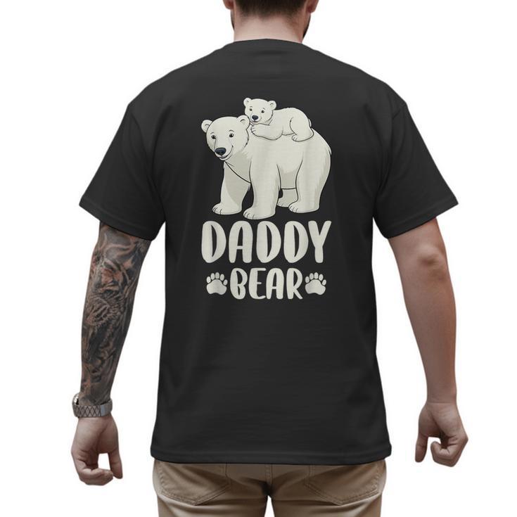 Daddy Bear And Cub Polar Bear Men's Back Print T-Shirt