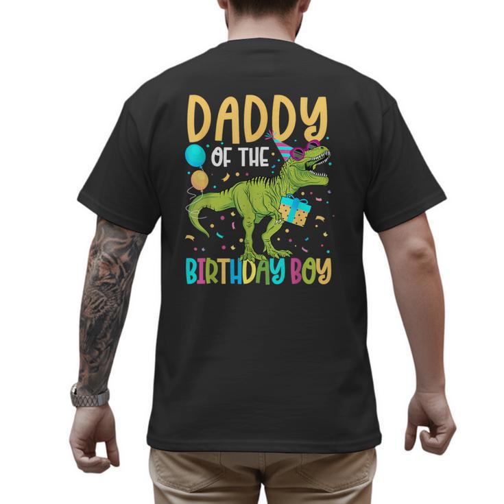 Daddy Of The Birthday Boy Family Matching Dinosaur Squad Men's Back Print T-Shirt