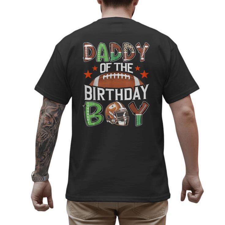 Daddy Of The Birthday Boy Game Day Football Men's Back Print T-Shirt