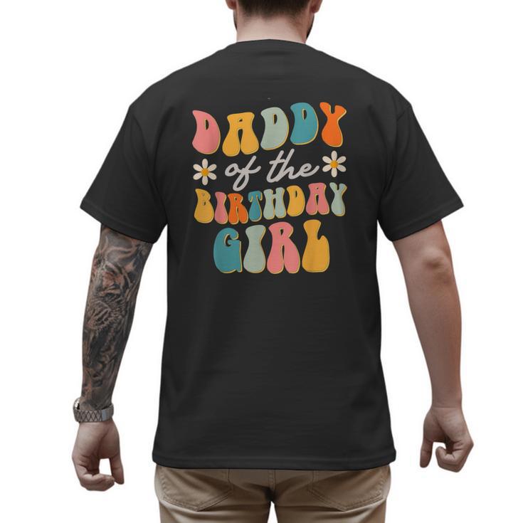 Daddy Of The Birthday Girl Groovy Themed Father Dad Men's Back Print T-Shirt