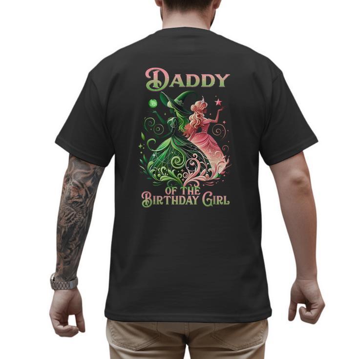 Daddy Of The Birthday Girl Pink And Green Family Matching Men's Back Print T-Shirt
