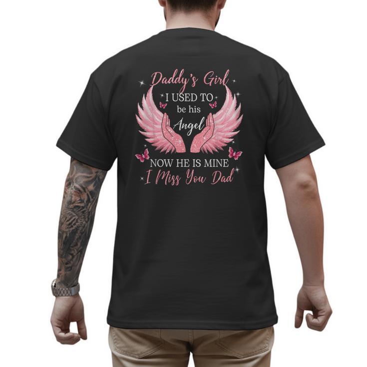 Daddy Girl I Used To Be His Angel Now He Is Mine Men's Back Print T-Shirt