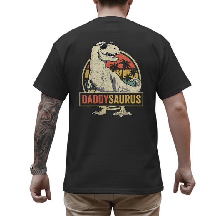 Daddysaurus Shirt T-Rex Dad Dinosaur Men's Back Print T-Shirt