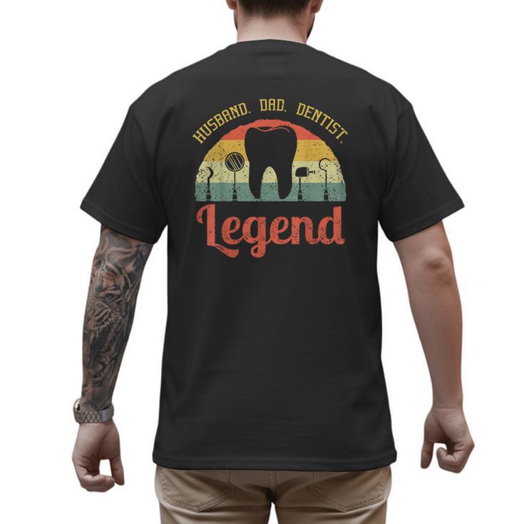 Dentist Dental Surgeon Dentistry Husband Dad Oral Hygiene Men's Back Print T-Shirt