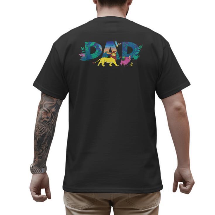 Disney The Lion King Simba & Pals Dad Father's Day Birthday Men's Back Print T-Shirt