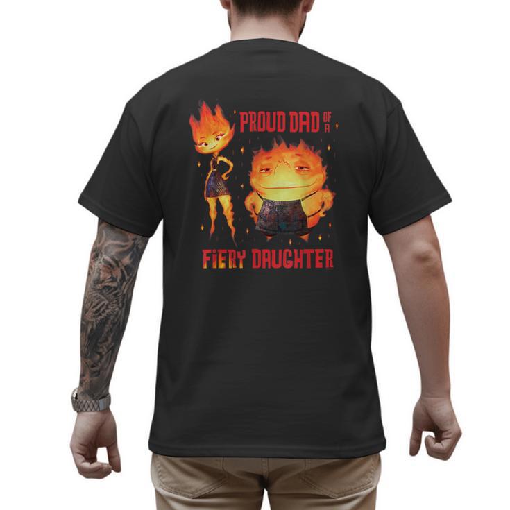 Disney And Pixar’s Elemental Proud Dad Of a Fiery Daughter Men's Back Print T-Shirt