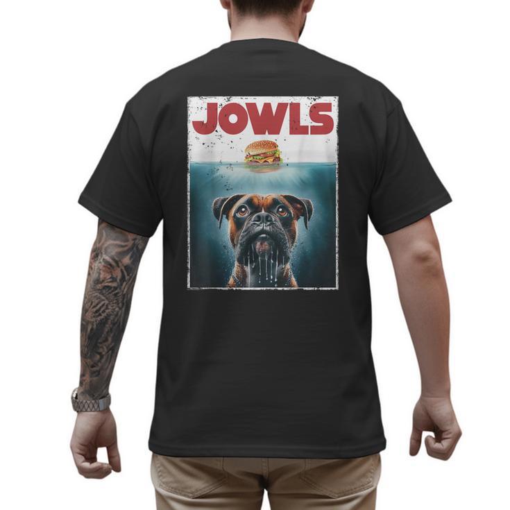 Drooling Boxer Jowls Fawn Dog Mom Dog Dad Burger Men's Back Print T-Shirt