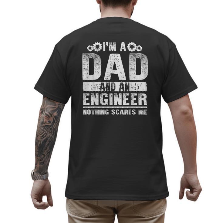 Engineer Dad Art For Men Father Day Engineering Lovers Men's Back Print T-Shirt