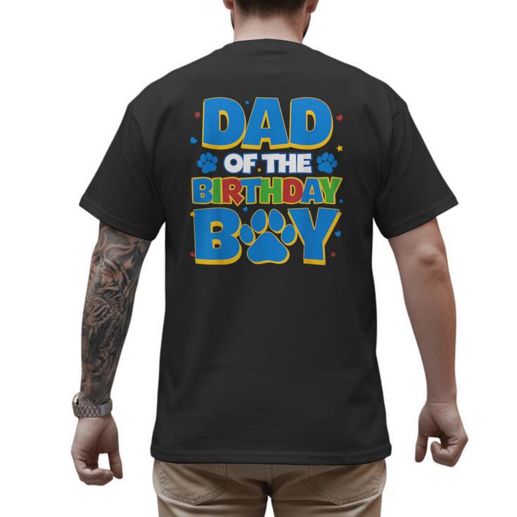 Family Matching Party Shirt Dad Of The Birthday Boy Men's Back Print T-Shirt