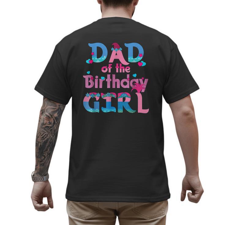 Family Party Decorations Dad Of The Birthday Girl T-Shirt Men's Back Print T-Shirt