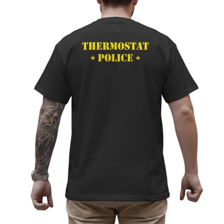 Father For Men Thermostat Police Dad Men's Back Print T-Shirt