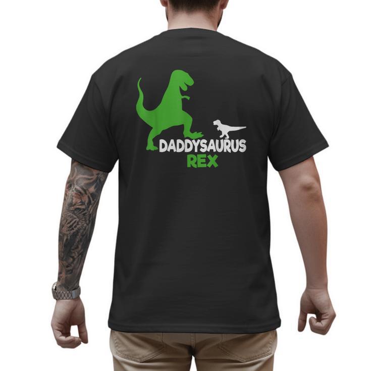 Father's Day Idea Daddysaurus Rex T-Shirt Men's Back Print T-Shirt