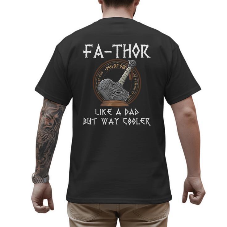 Fathor Dad Father Father's Day   Classic Fit Short Sleeve T-Shirt Size Small Men's Back Print T-Shirt