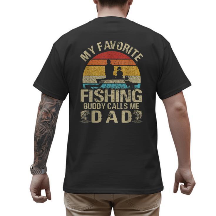 My Favorite Fishing Buddy Calls Me Dad Men's Back Print T-Shirt