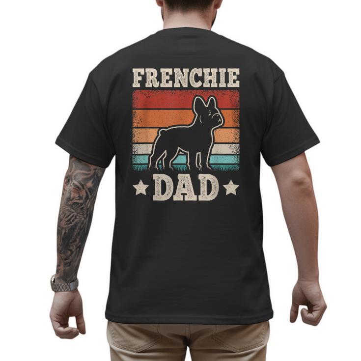 Frenchie Dad Retro French Bulldog Lover Daddy Men Men's Back Print T-Shirt
