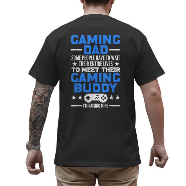 Gamer Video Games Gaming Dad Gaming Men's Back Print T-Shirt