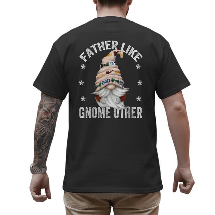 Grandpa Fathers Day Gnome For Men And Best Dad Pun Men's Back Print T-Shirt