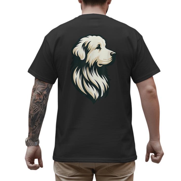 Great Pyrenees Pyr Minimalist Simple Dog Mom Dad Boys Girls Men's Back Print T-Shirt