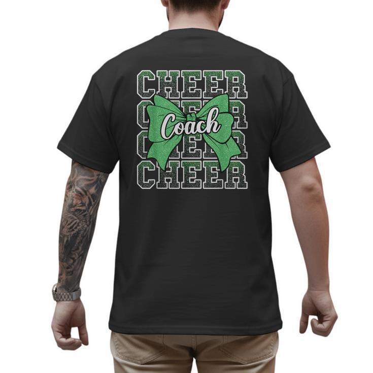 Green Sport Loud Proud Cheer Coach Dad Father's Day Men's Back Print T-Shirt